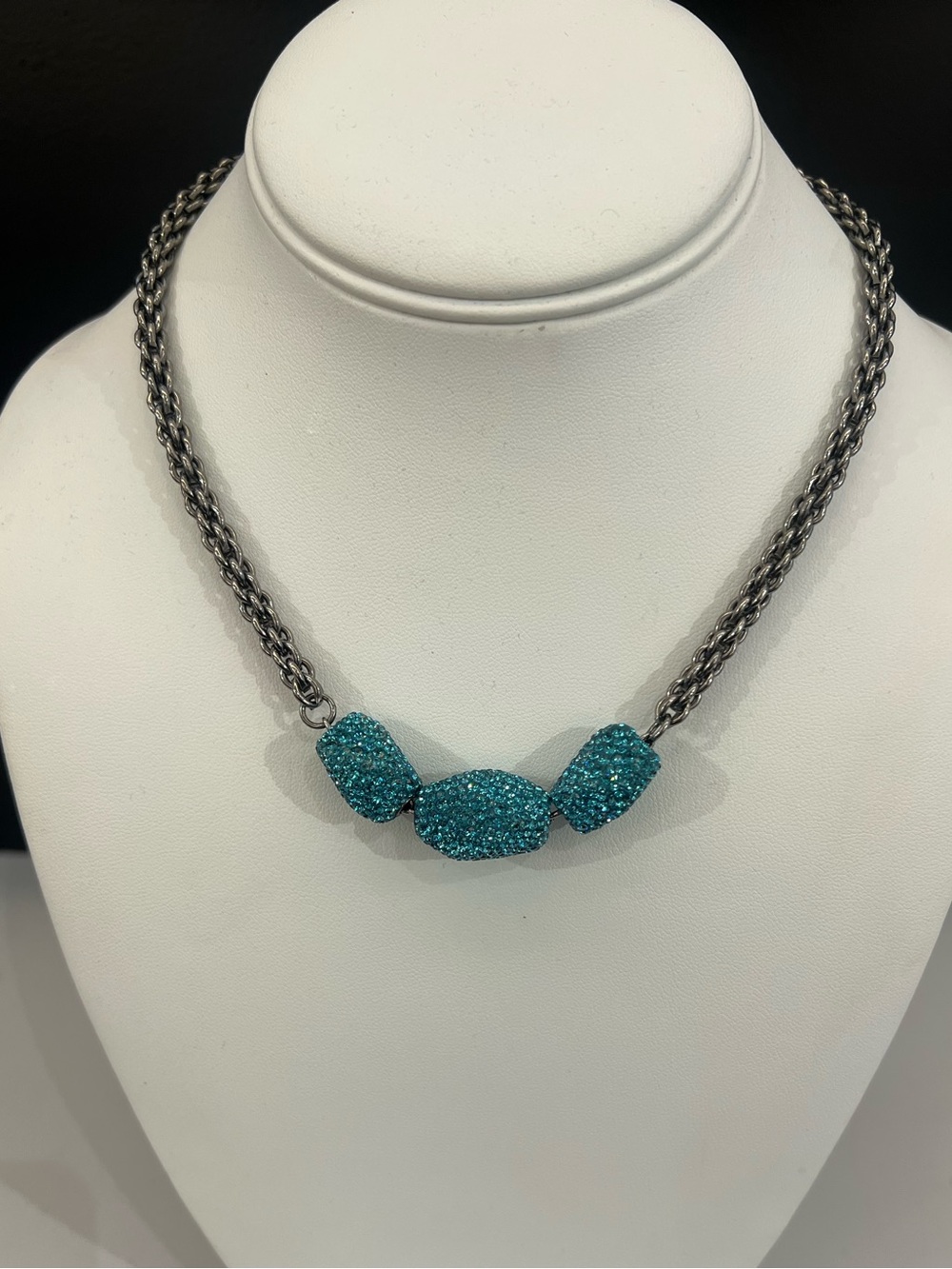 Atelier Swarovski Core Moselle Necklace Aqua Teal Crystals